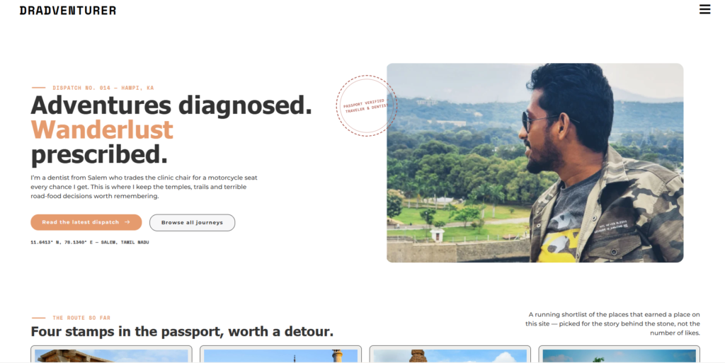 Dradventurer website preview